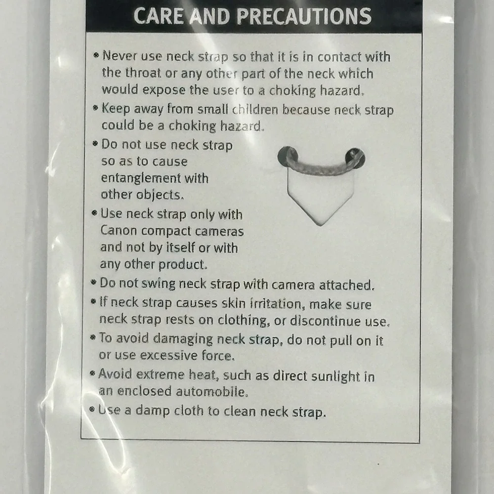 Canon Compact Camera Metal Neck Strap 1‎ Silver 34